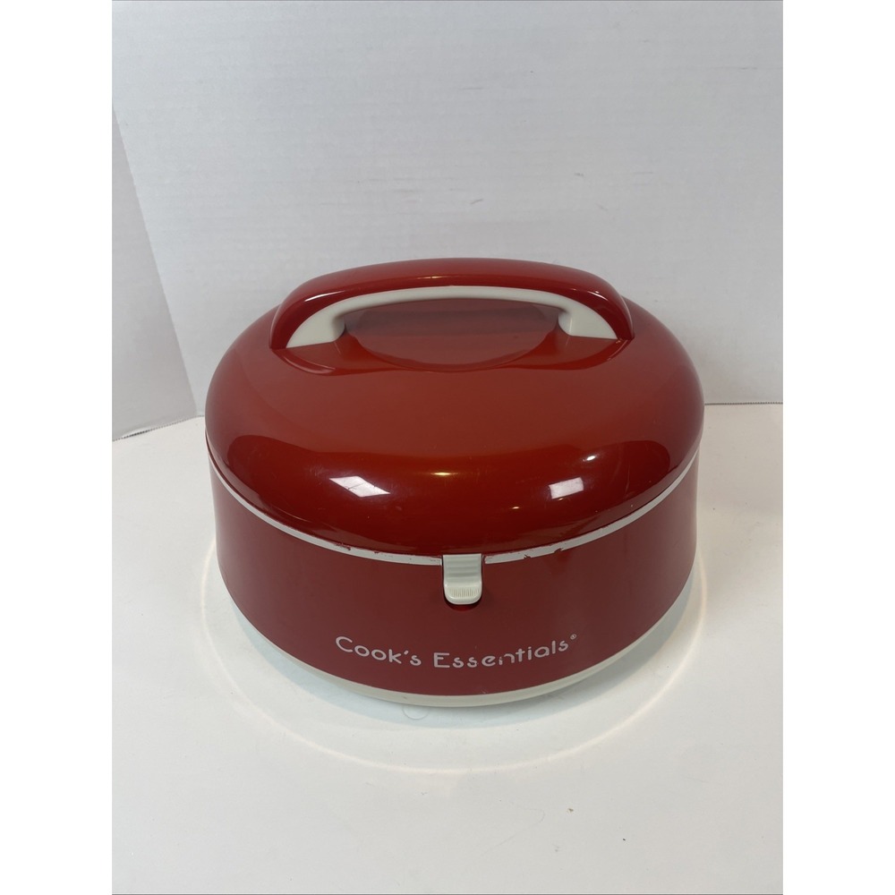 Cook's Essentials Thermal Food‎ Carrier Red Insulated Round Server Potluck